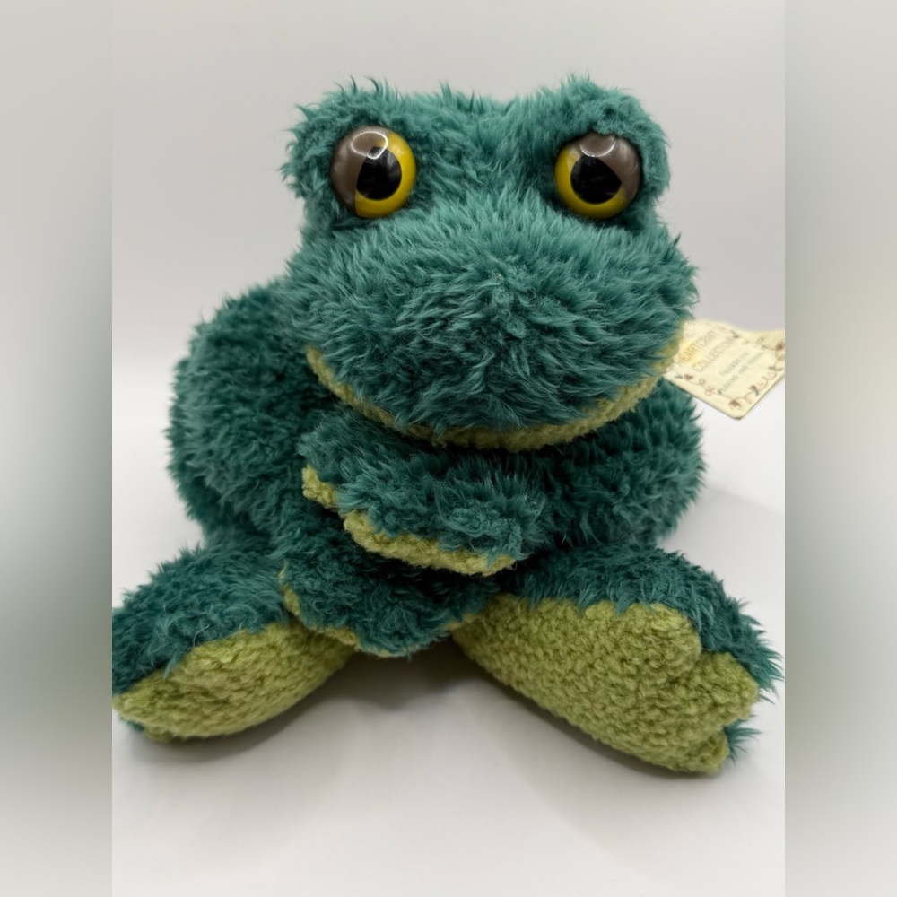Vintage 16" Russ Fleegle Large Frog Green Plush Beanie Stuffed Animal Toy NWT!